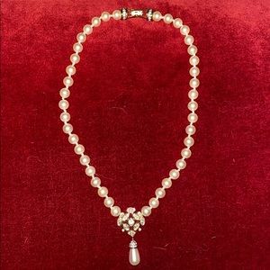 Pearl and crystal necklace